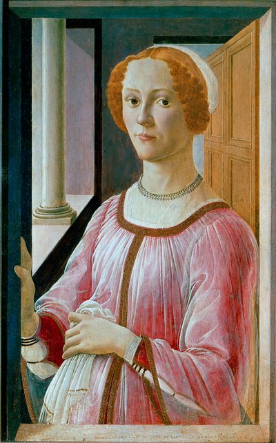 Smeralda Bandinelli Detrempen muotokuva puulle, kirjoittanut Alessandro di Mariano dei Filipepi, Sandro Botticelli (1445-1510) 1471 noin. Su. 65x41 cm Lontoo, Kansallisgalleria tekijältä Sandro Botticelli