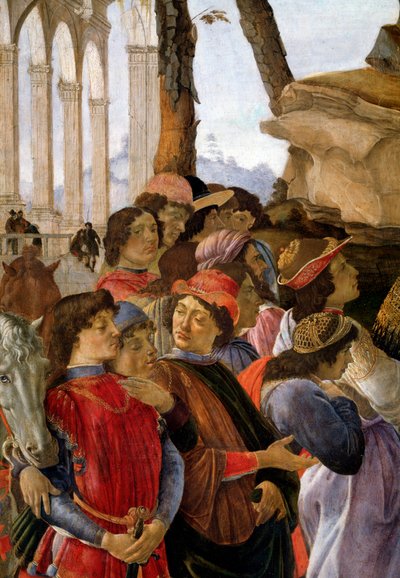 Taikkojen ihailu, yksityiskohta tekijältä Sandro Botticelli