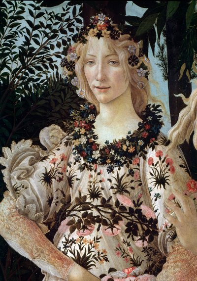 Kevät. Yksityiskohta (tempera paneelissa tekijältä Sandro Botticelli