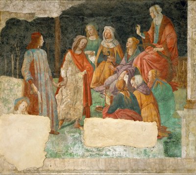 Nuori mies esitelty seitsemään vapaaseen taiteeseen, 1484-1486 tekijältä Sandro Botticelli