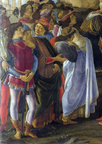Maagien palvonnan yksityiskohta tekijältä Sandro Botticelli