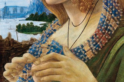 Allegorinen naisen muotokuva Simonetta Vespucci. Yksityiskohta, 1480-1490 tekijältä Sandro Botticelli