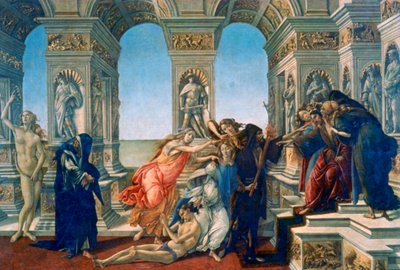Calumny of Apelles, 1497-1498 tekijältä Sandro Botticelli