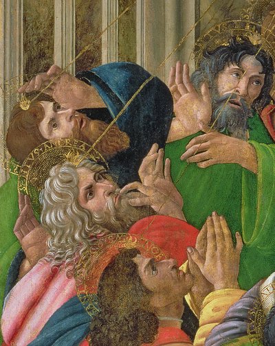 Yksityiskohta Pyhän Hengen laskeutumisesta, 1495-1505 tekijältä Sandro Botticelli