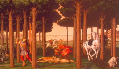Die Geschichte des Nastagio degli Onesti II tekijältä Sandro Botticelli