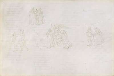 Piirroksia Danten ”Jumalaisesta komediasta” (Purgatorio 17) tekijältä Sandro Botticelli