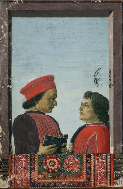 Federico Montefeltro ja Cristofo Landino 15. vuosisata tekijältä Sandro Botticelli