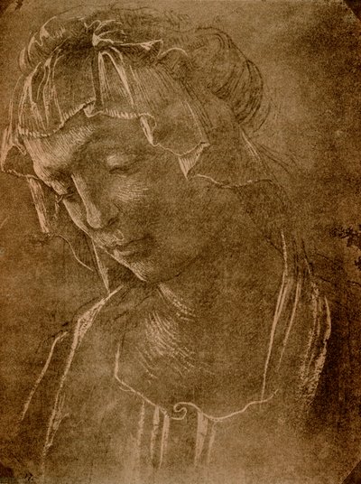 Naisen pää tekijältä Sandro Botticelli