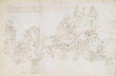 Kuvitus Dante Alighieri Purgatorio 31, 1480-1490 jumalalliseen komediaan tekijältä Sandro Botticelli