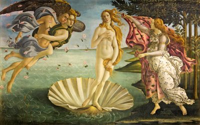 Italian kieli: Venuksen syntymä Venuksen syntymä tekijältä Sandro Botticelli
