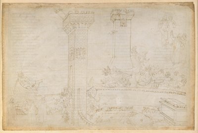 La Divina Commedia, Inferno VIII. Vergilius ja Dante helvetin viidennessä piirissä: kiivasluonteiset Styx-joella; Disin kaupungin porttien edessä tekijältä Sandro Botticelli