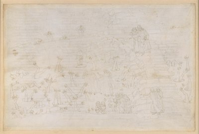 La Divina Commedia, Inferno XIX. Vergilius ja Dante helvetin kahdeksannessa piirissä (Malebolge), 3. bolgia: kirkon virkoissa toimineet korruptoituneet, simonistien rangaistus tekijältä Sandro Botticelli