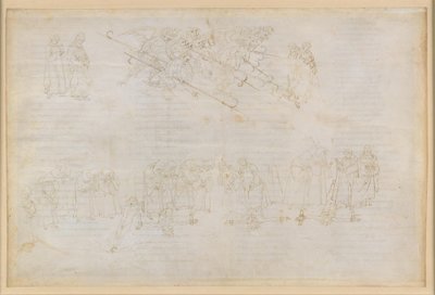 La Divina Commedia, Inferno XXIII. Vergilius ja Dante helvetin kahdeksannessa piirissä (Malebolge), 6. bolgia: tekopyhien rangaistus tekijältä Sandro Botticelli