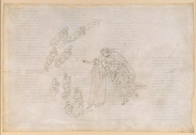 La Divina Commedia, Paradiso IV. Ensimmäinen planeettakerros (kuun taivas): Beatrice selittää Dantelle, missä on autuaiden todellinen asuinpaikka tekijältä Sandro Botticelli