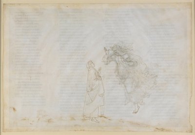 La Divina Commedia, Paradiso V. Ensimmäinen planeettasfääri (kuun taivas): Beatrice selittää Dantelle kirkon dispensiin periaatteet; nousu Marsin sfääriin tekijältä Sandro Botticelli