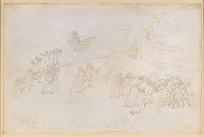 La Divina Commedia, Purgatorio III. Esipurgatorio (Saarirengas): kirkonkirouksessa kuolleiden katumus; keskustelu Manfred von Hohenstaufenin kanssa tekijältä Sandro Botticelli