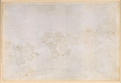 La Divina Commedia, Purgatorio XIV. Purgatorion toinen kehä: katumus kateudesta ja ilonpitoon; keskustelu Guido del Duca ja Rinieri da Calbolin välillä tekijältä Sandro Botticelli