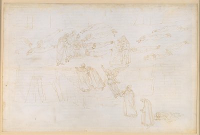 La Divina Commedia, Purgatorio XIX. Nousu Purgatorion viidenteen kehään: Danten Siren-uni; ahneiden ja tuhlaajien katumus; keskustelu Hadrianus V:n kanssa. tekijältä Sandro Botticelli