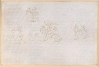 La Divina Commedia, Purgatorio XVII. Nousu Purgatorion neljänteen kehään: Vergilius selittää Dantelle Purgatorion tekijältä Sandro Botticelli
