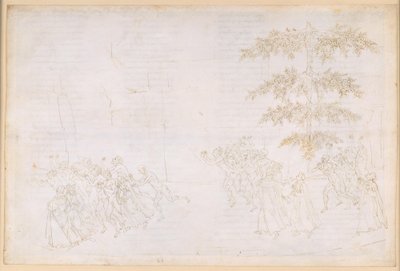 La Divina Commedia, Purgatorio XXIII. Purgatorion kuudes kehä: Herkkusuiden katumus; kohtaaminen Forese Donatin kanssa tekijältä Sandro Botticelli