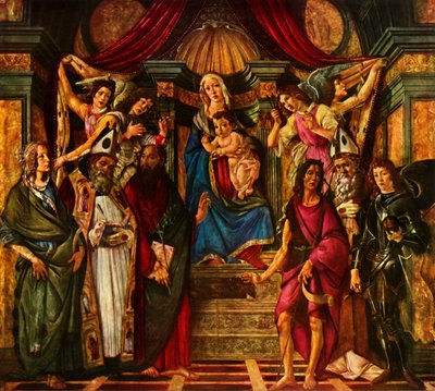Madonna istui kuuden pyhän kanssa, 1483, 1937. tekijältä Sandro Botticelli