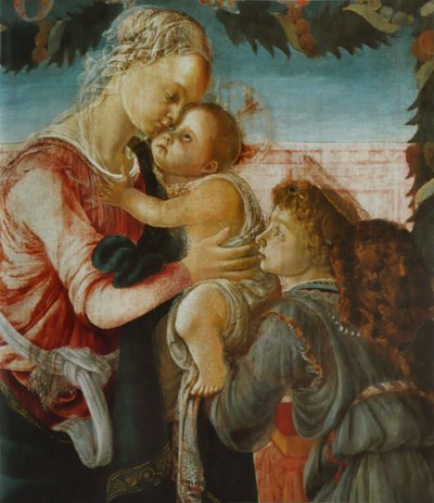 Madonna ja lapsi enkelin kanssa tekijältä Sandro Botticelli
