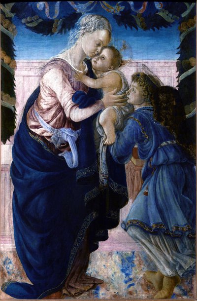 Madonna ja lapsi enkelin kanssa tekijältä Sandro Botticelli