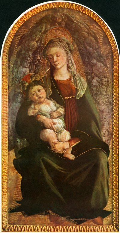 Madonna kunniassa Serafimin kanssa, c1469-1470, 1937. tekijältä Sandro Botticelli