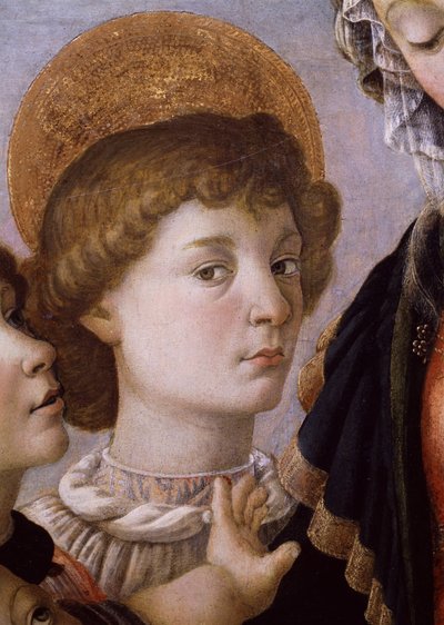 Pyhä Johannes Neitsyt ja lapsi (tempera puulle) tekijältä Sandro Botticelli