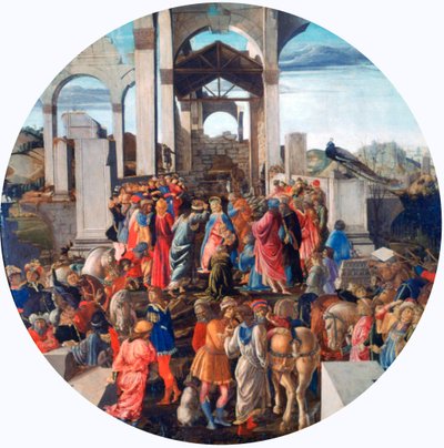 Kuninkaiden palvonta, n. 1470-1475 tekijältä Sandro Botticelli