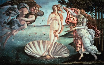 Venuksen syntymä, vuodelta 1482 tekijältä Sandro Botticelli