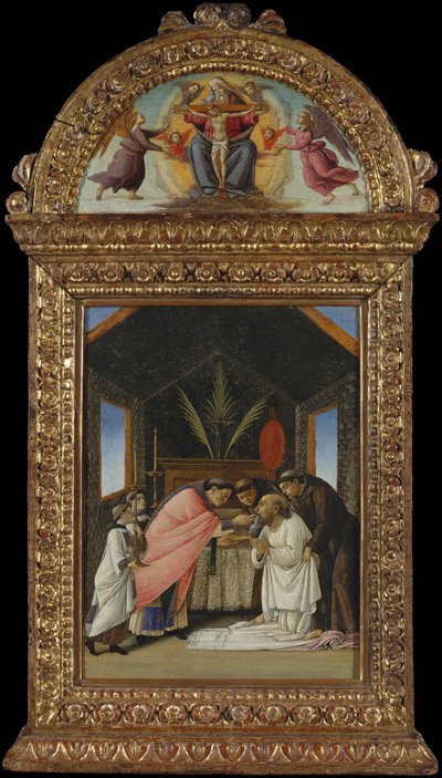 Pyhän Hieromuksen viimeinen ehtoollinen 1490-luvun alussa. tekijältä Sandro Botticelli