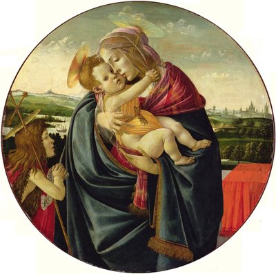 Neitsyt ja Lapsi sekä Johannes Kastaja tekijältä Sandro Botticelli