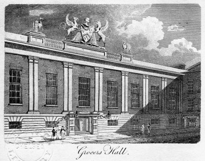 Grocers Hall, Lontoon kaupunki, 1811. tekijältä Sands