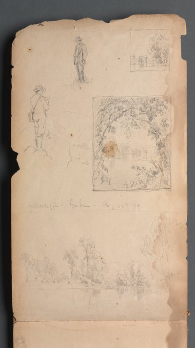 Luonnoslehti, sivu 01: Omakuvia ja Vignittes-kuvauksia. tekijältä Sanford Robinson Gifford
