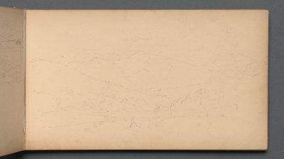 Luonnoskirja, sivu 10: Carter Mountian, 1859. tekijältä Sanford Robinson Gifford