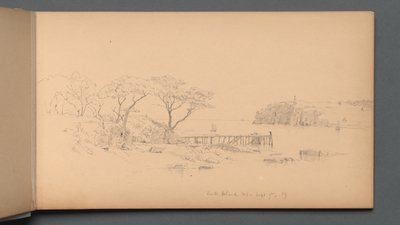 Luonnoskirja, sivu 20: Peaks Island, ME, 7. syyskuuta 59, 1859. tekijältä Sanford Robinson Gifford