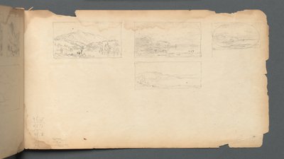 Luonnoskirja, sivu 40: Mainen maisema, 1859. tekijältä Sanford Robinson Gifford