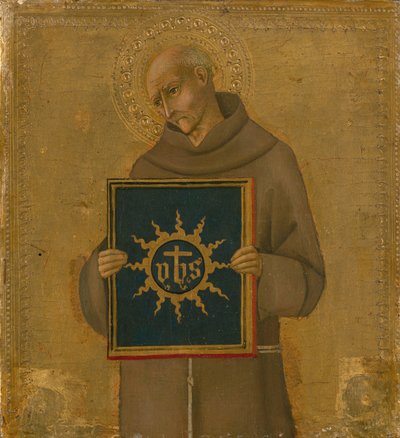 Saint Bernardino, 1450-60. tekijältä Sano di Pietro