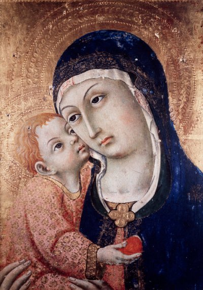 Madonna ja lapsi tekijältä Sano di also Ansano di Pietro di Mencio Pietro