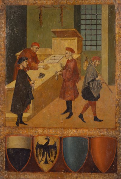 Kaupungin työntekijöiden palkka tekijältä Sano di also Ansano di Pietro di Mencio Pietro