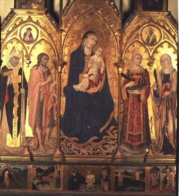 Madonna ja lapsi tekijältä Sano di also Ansano di Pietro di Mencio Pietro