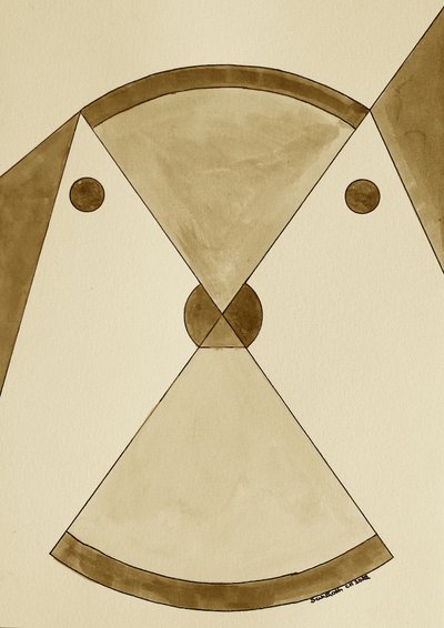 Ruskea geometrinen tasapaino tekijältä Santhosh ch