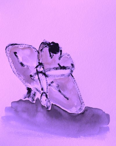 Kyykyssä oleva violetti hahmo tekijältä Santhosh ch