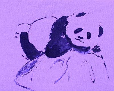 Söpö violetti panda tekijältä Santhosh ch