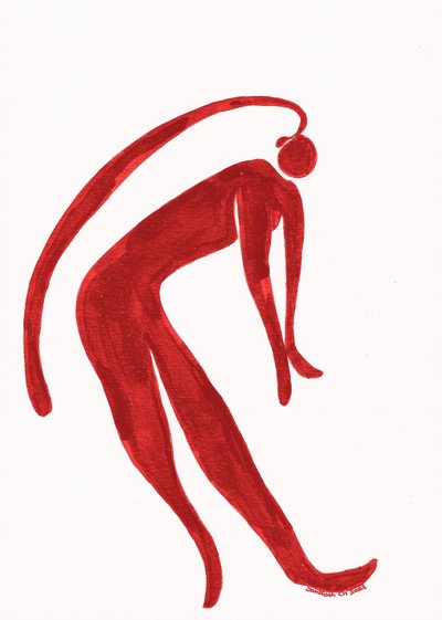 Virtaava punainen tanssija tekijältä Santhosh ch