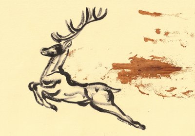 Luonnos loikkaavasta hirvestä tekijältä Santhosh ch