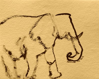 Minimalistinen elefanttipiirros tekijältä Santhosh ch