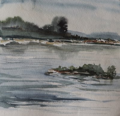Misty Riverin maisema tekijältä Santhosh ch