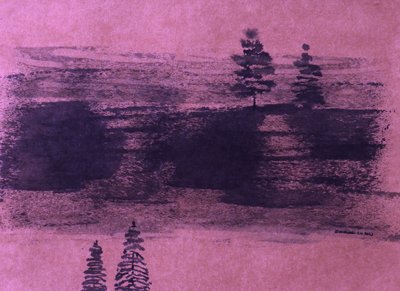 Vaaleanpunaisia maisemaheijastuksia tekijältä Santhosh ch
